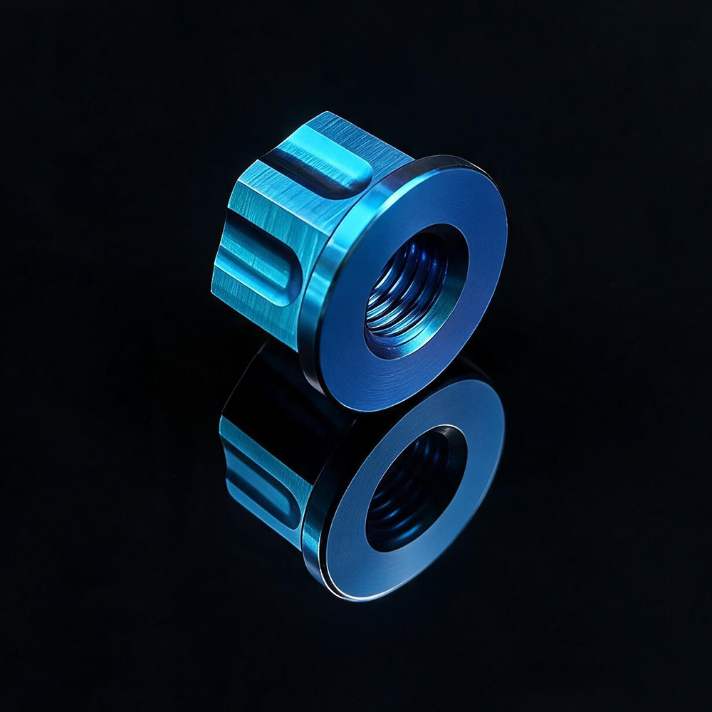 Custom na Flanged Knurled Nut